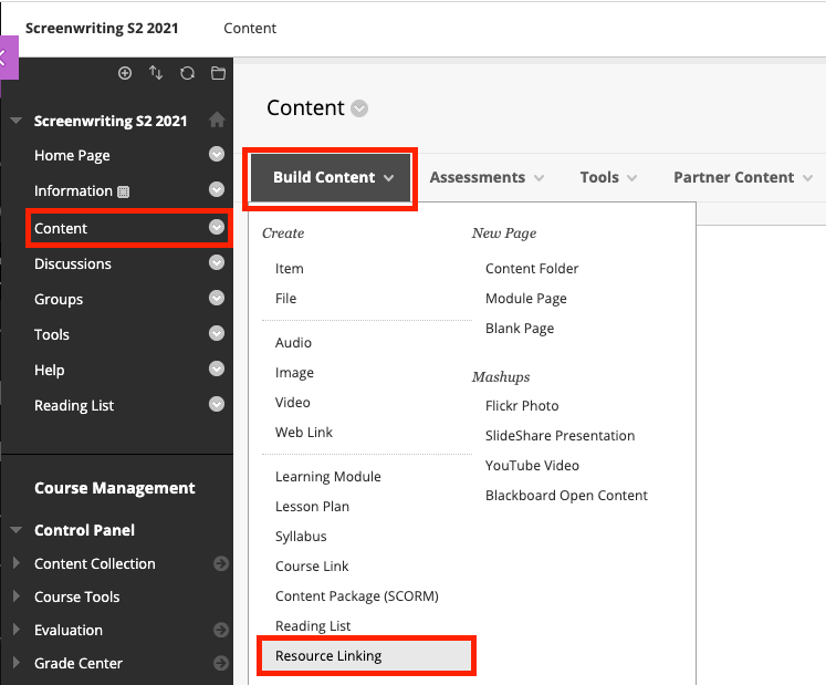  LTI 1.3/Advantage Tool, Course Content