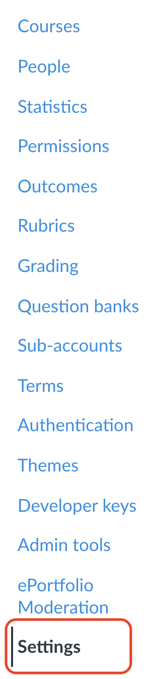 Canvas: Selecting Settings