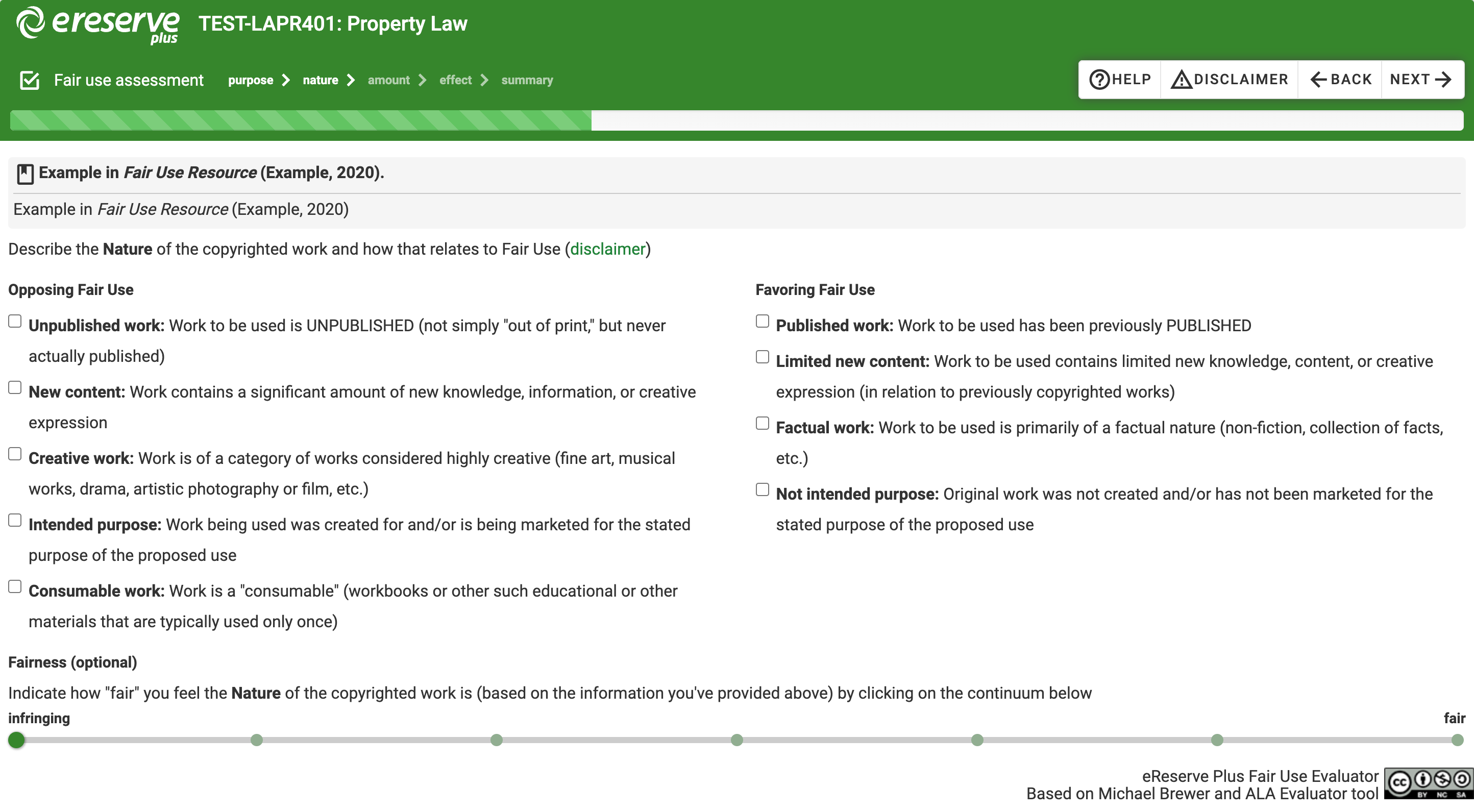 Second factor of Fair Use Assessment - Nature