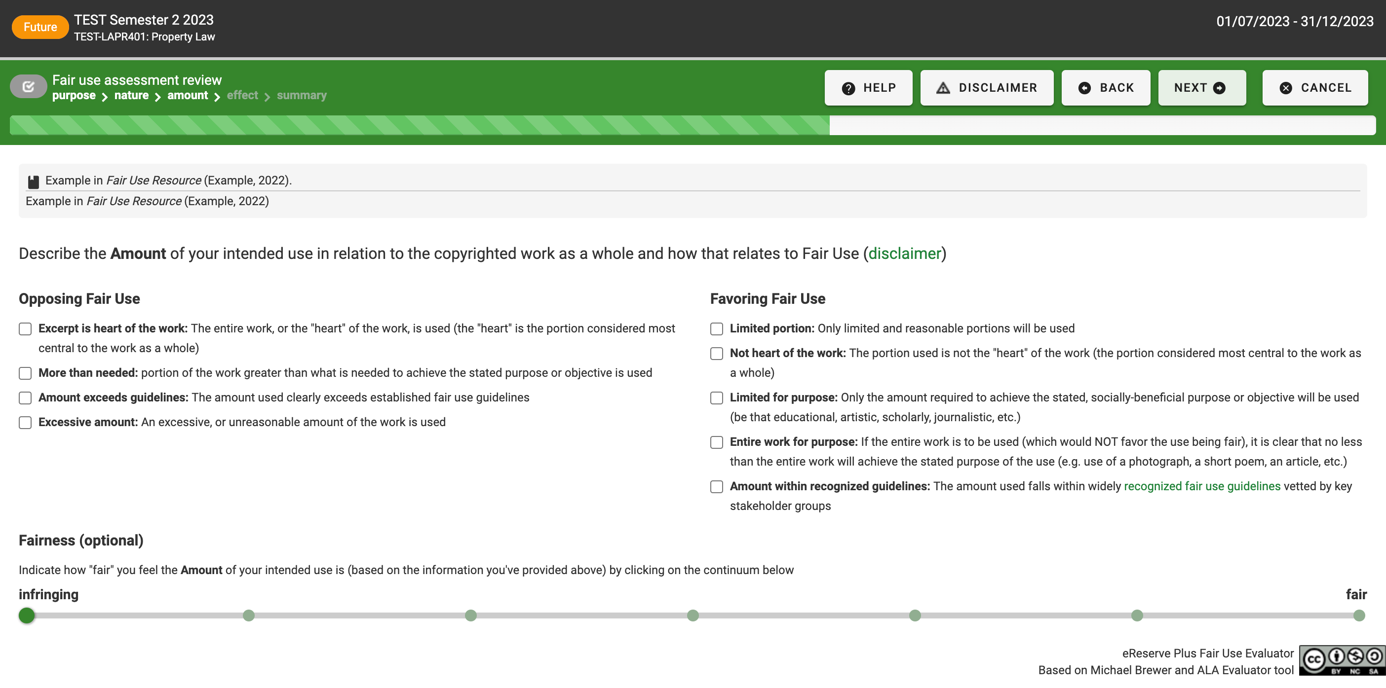 Third factor of Fair Use Assessment - Amount
