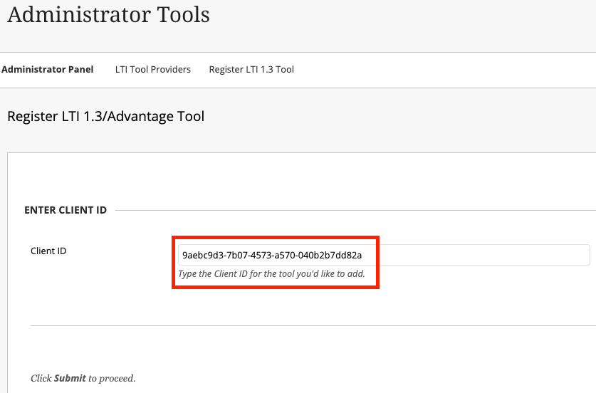 LTI 1.3/Advantage Tool ClientID