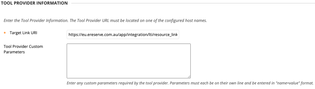 LTI 1.3/Advantage Tool, Deep Linking placement - Provider Details